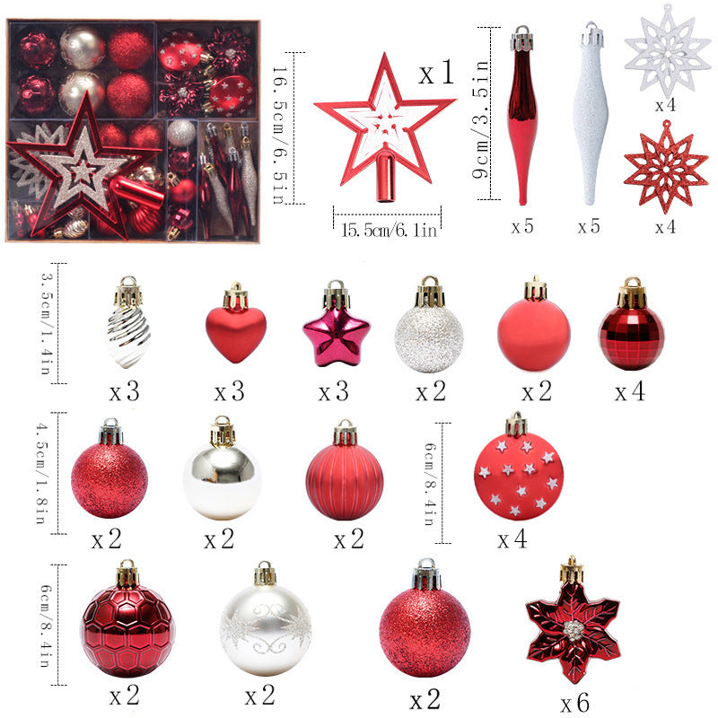 Christmas Ball Set Gift Package Christmas Tree Hanging - Bellarte Enchanté Christmas Ball Set Gift Package Christmas Tree Hanging